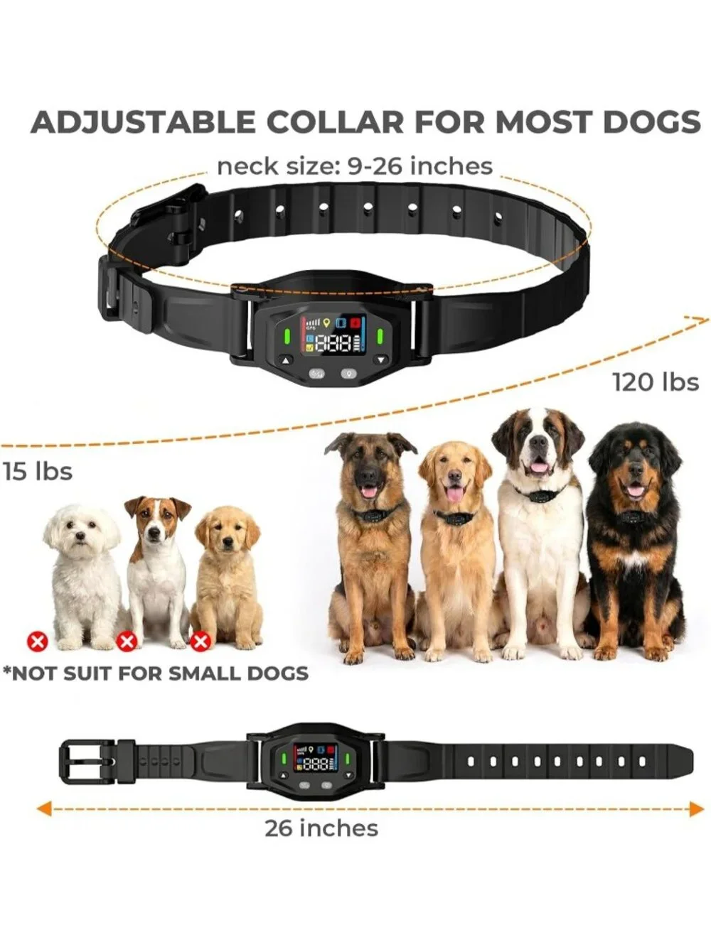 GPS Electric Fence for Dogs Wireless System GPS Collar F850 4 zone 3 modes New